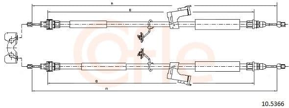 Cablu, frana de parcare COFLE 10.5366