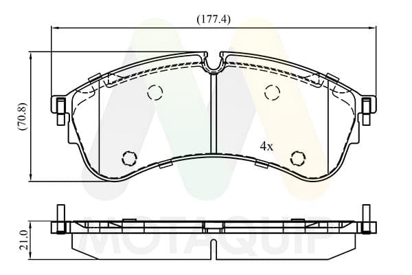 set placute frana,frana disc MOTAQUIP LVXL1962