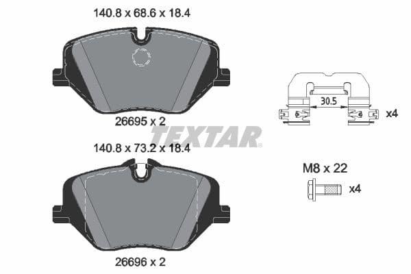 set placute frana,frana disc TEXTAR Q+ 2669501