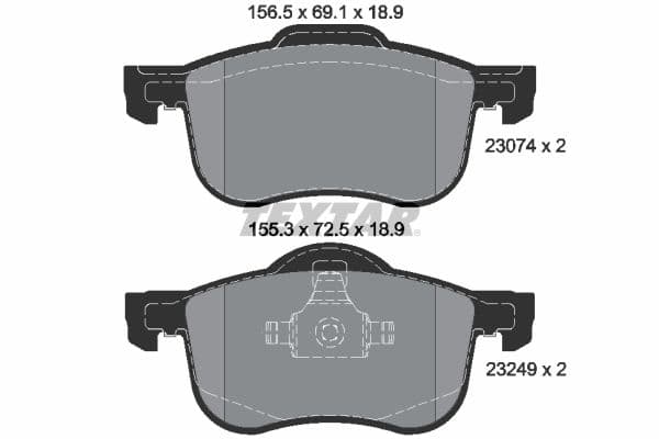 set placute frana,frana disc TEXTAR Q+ 2307401