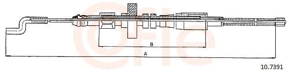 Cablu, frana de parcare COFLE 10.7391