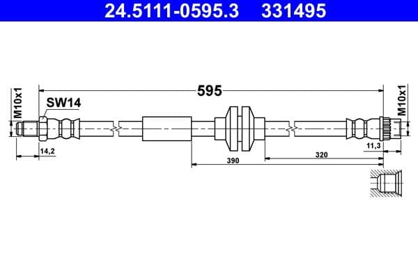 Furtun frana ATE 24.5111-0595.3