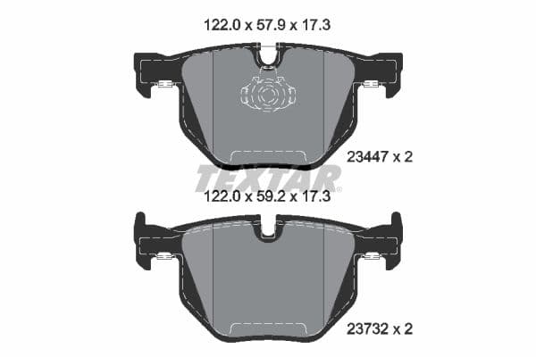 set placute frana,frana disc TEXTAR Q+ 2344704