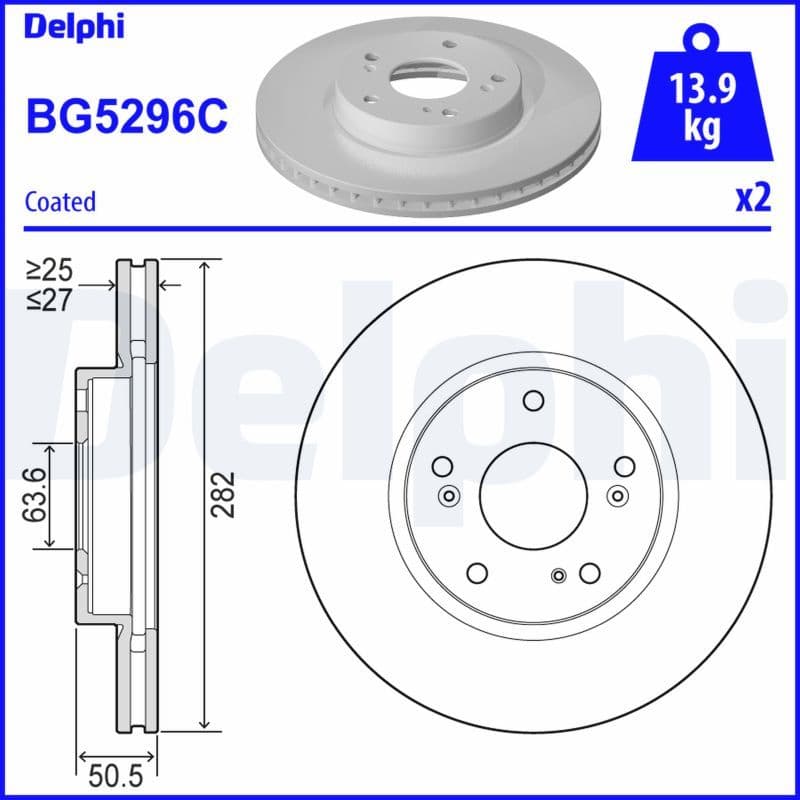Disc frana DELPHI BG5296C