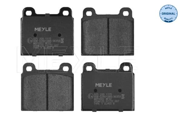 set placute frana,frana disc MEYLE -ORIGINAL: True to OE. 025 200 1115