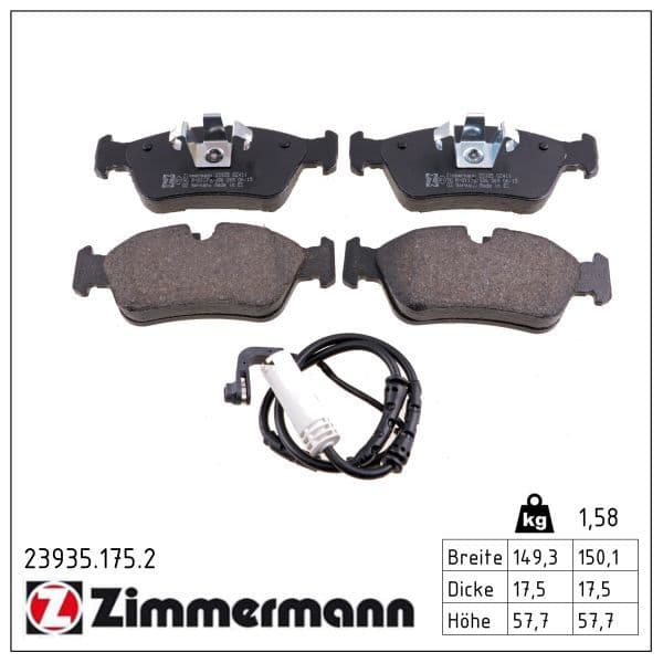 set placute frana,frana disc ZIMMERMANN 23935.175.2