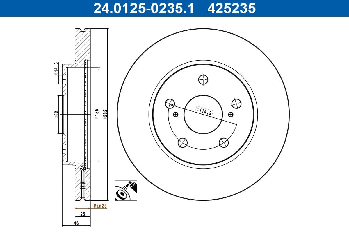 Disc frana ATE 24.0125-0235.1