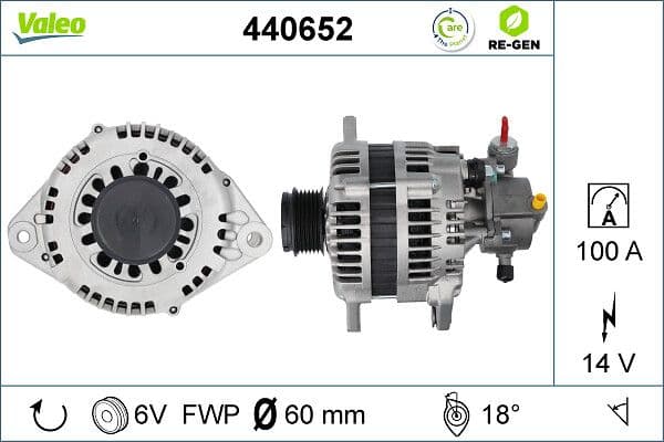 Generator / Alternator VALEO 440652