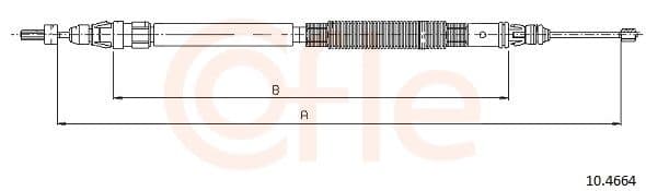 Cablu, frana de parcare COFLE 10.4664