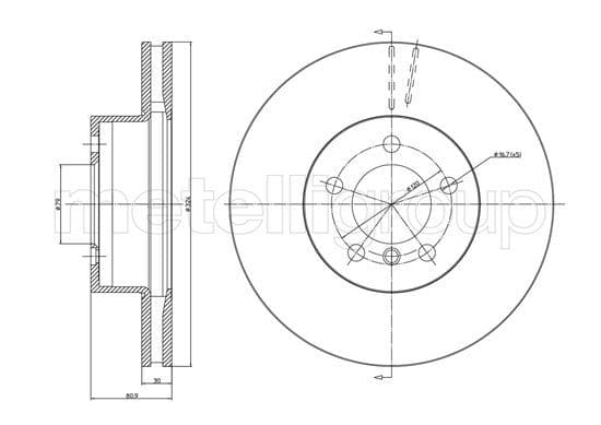 Disc frana METELLI 23-1068C