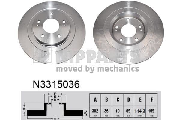Disc frana NIPPARTS N3315036