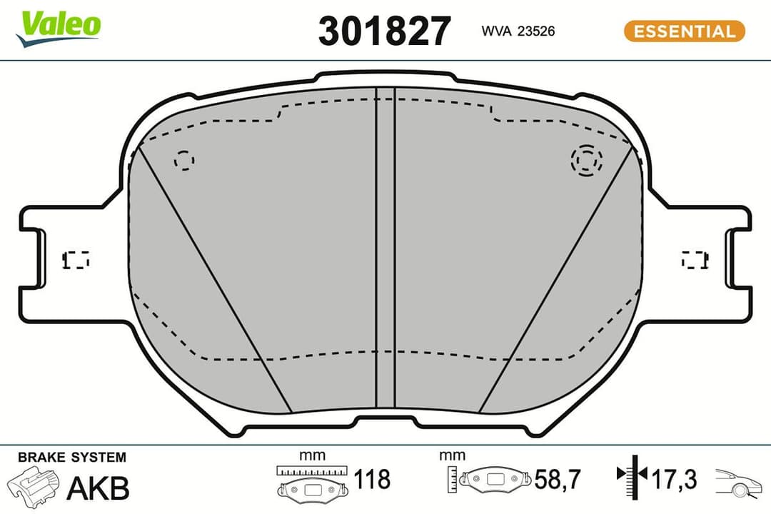 set placute frana,frana disc VALEO 301827