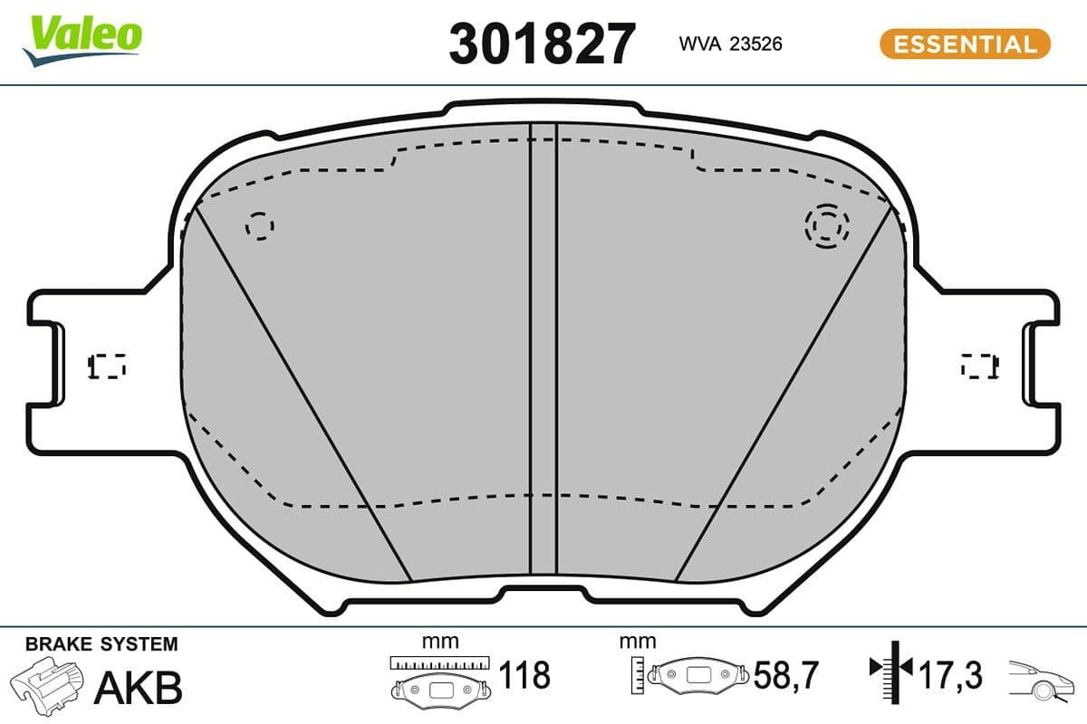 set placute frana,frana disc VALEO 301827