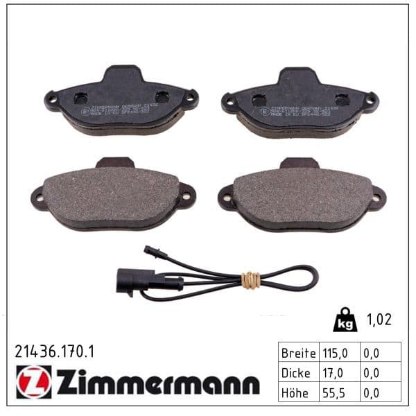 set placute frana,frana disc ZIMMERMANN 21436.170.1