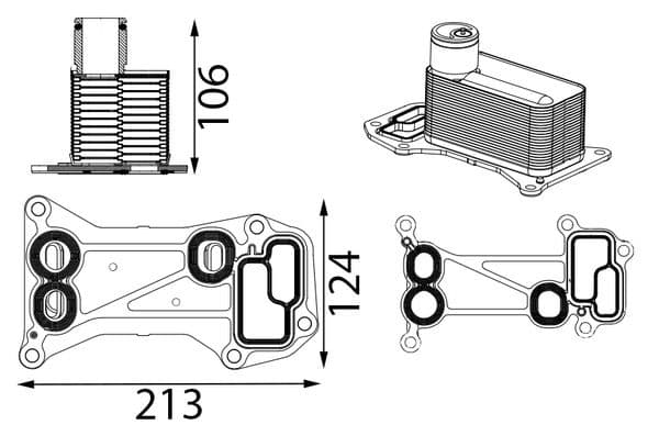 Radiator ulei, ulei motor MAHLE CLC 437 000S