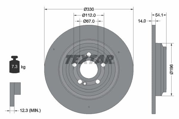 Disc frana TEXTAR PRO+ 92306905