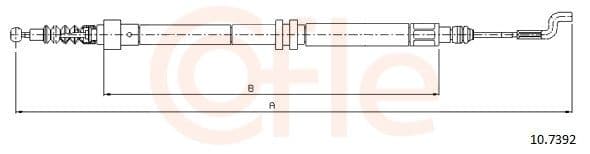 Cablu, frana de parcare COFLE 10.7392