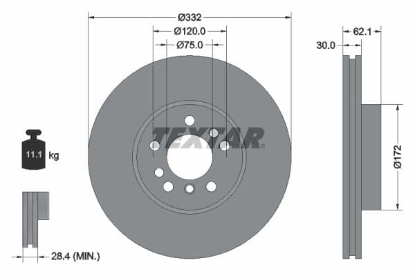 Disc frana TEXTAR PRO+ 92107205