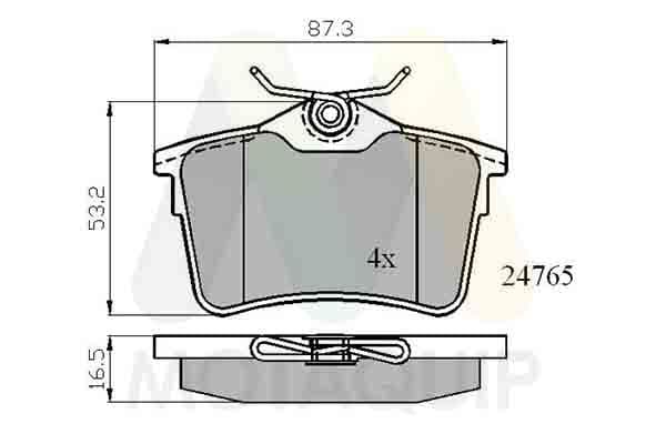 set placute frana,frana disc MOTAQUIP LVXL1639