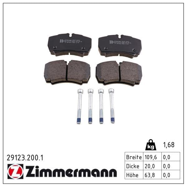set placute frana,frana disc ZIMMERMANN 29123.200.1