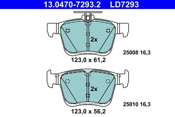 set placute frana,frana disc ATE Ceramic 13.0470-7293.2