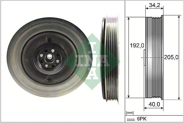 Fulie curea, arbore cotit Schaeffler INA 544 0504 10
