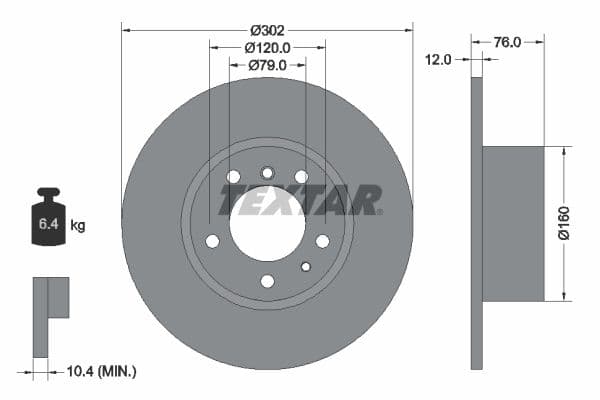 Disc frana TEXTAR 92042103
