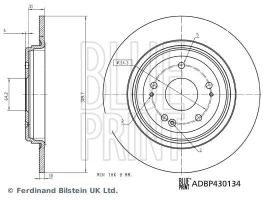 Disc frana BLUE PRINT ADBP430134