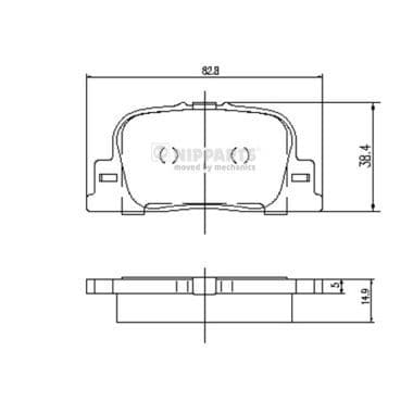 set placute frana,frana disc NIPPARTS J3612032