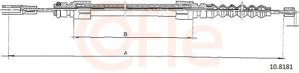 Cablu, frana de parcare COFLE 10.8181