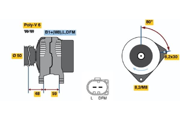 Generator / Alternator BOSCH 0 986 045 310