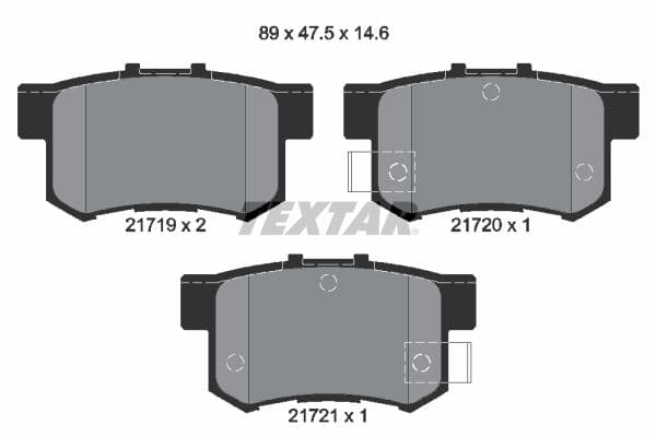 set placute frana,frana disc TEXTAR Q+ 2171901