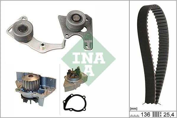 Set pompa apa + curea dintata Schaeffler INA 530 0096 31