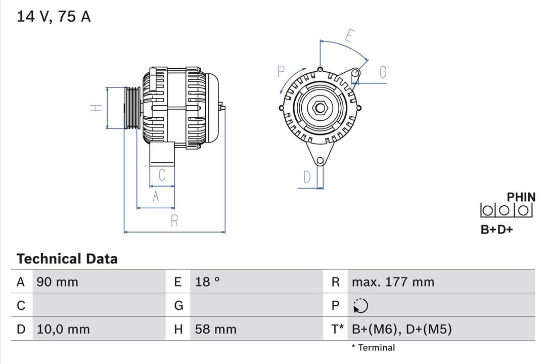Generator / Alternator BOSCH 0 986 049 111