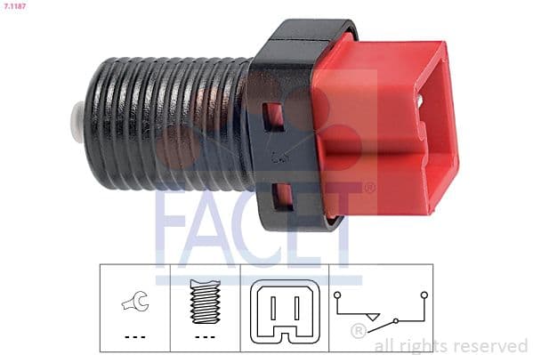 Comutator lumini frana FACET Made in Italy - OE Equivalent 7.1187