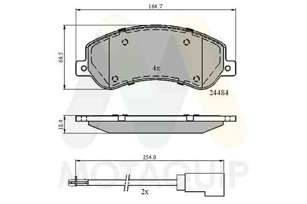set placute frana,frana disc MOTAQUIP LVXL1318