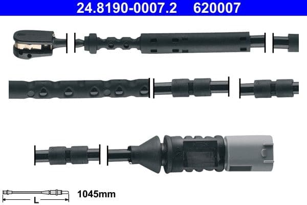 senzor de avertizare,uzura placute de frana ATE 24.8190-0007.2