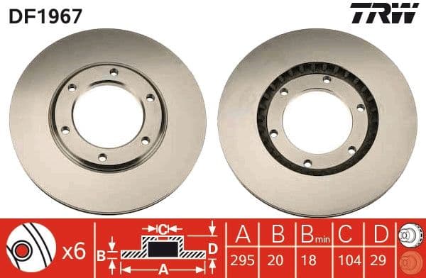 Disc frana TRW DF1967