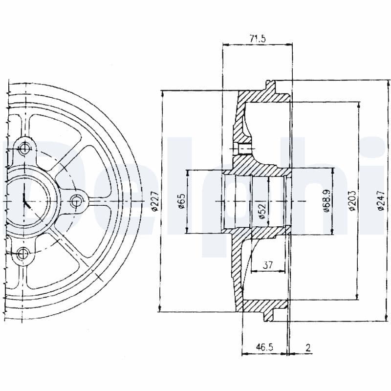 Tambur frana DELPHI BF392