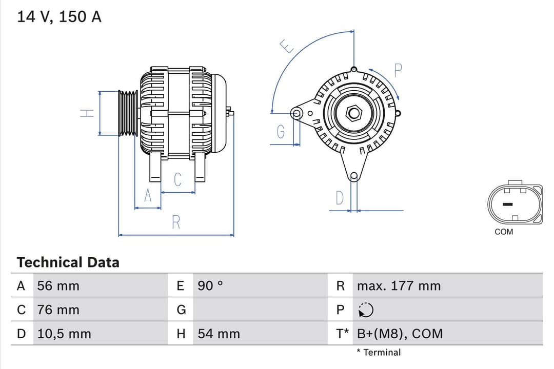 Generator / Alternator BOSCH 0 986 080 580