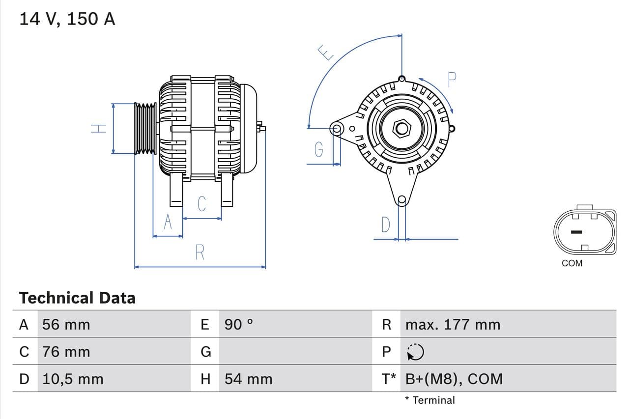 Generator / Alternator BOSCH 0 986 080 580