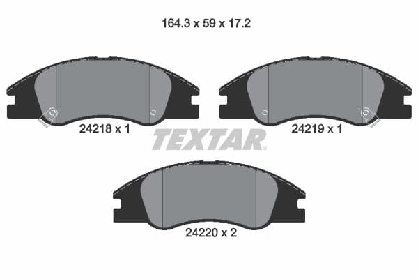 set placute frana,frana disc TEXTAR 2421801