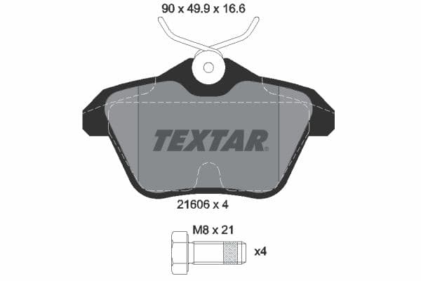 set placute frana,frana disc TEXTAR 2160601