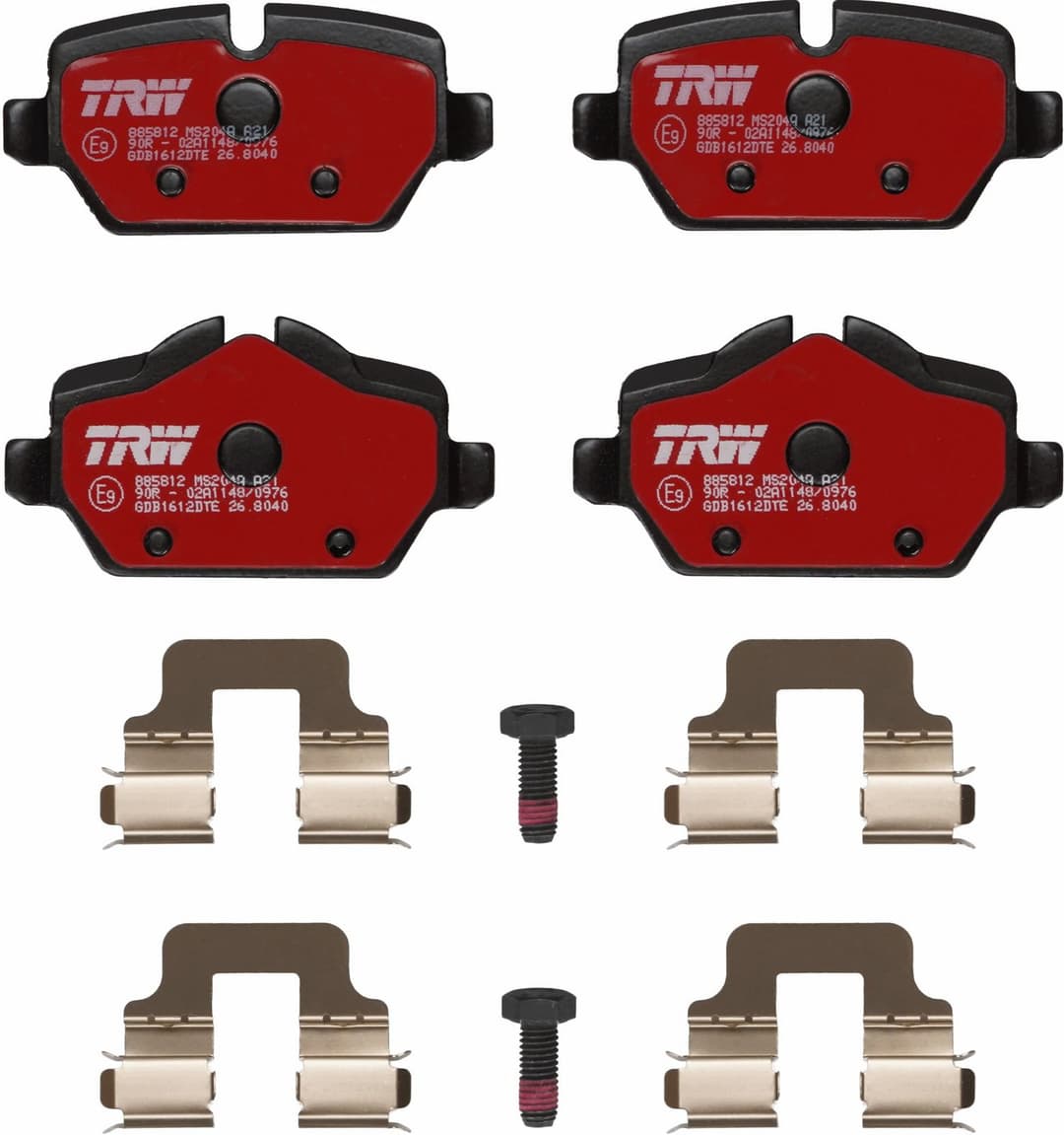 set placute frana,frana disc TRW DTEC COTEC GDB1612DTE