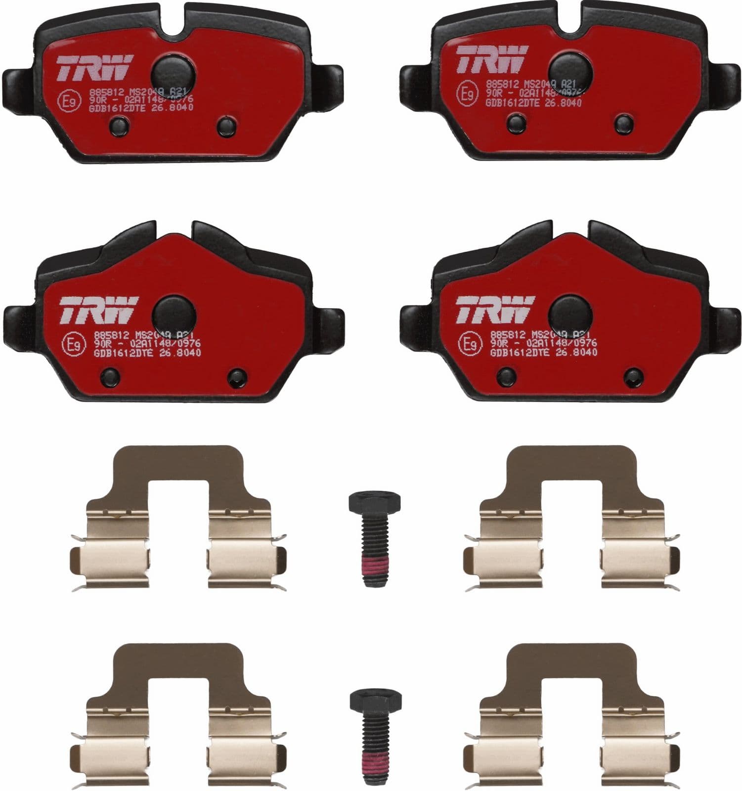 set placute frana,frana disc TRW DTEC COTEC GDB1612DTE