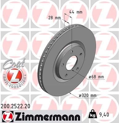 Disc frana ZIMMERMANN COAT Z 200.2522.20