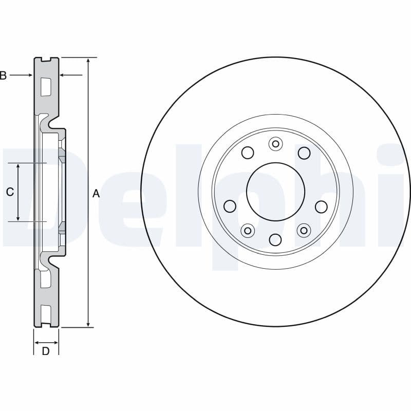 Disc frana DELPHI BG4457