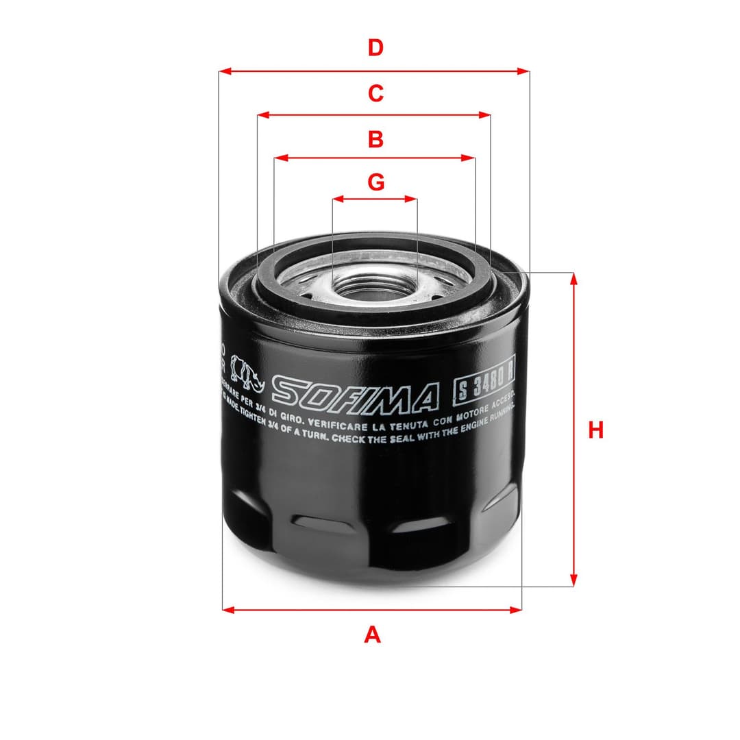 Filtru ulei SOFIMA S 3480 R