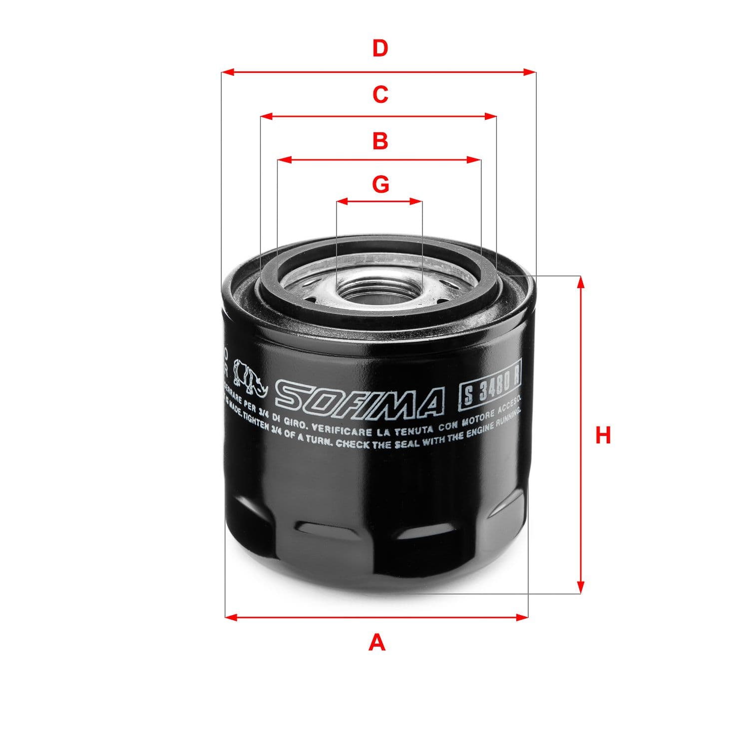 Filtru ulei SOFIMA S 3480 R