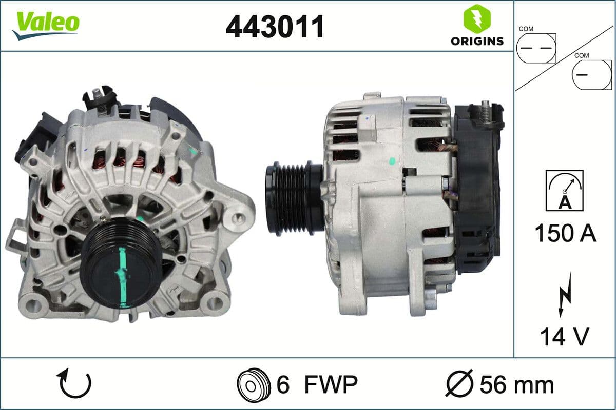 Generator / Alternator VALEO 443011